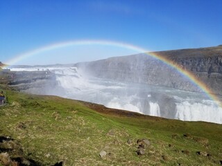 waterfall in iceland rainbow
