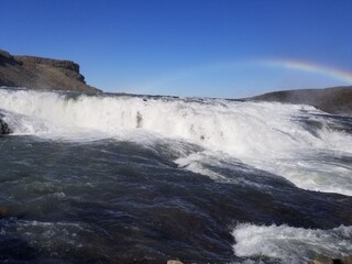 waterfall in iceland rainbow