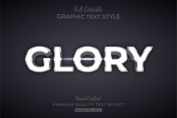 Glory Silver Editable 3D Text Style Effect Premium