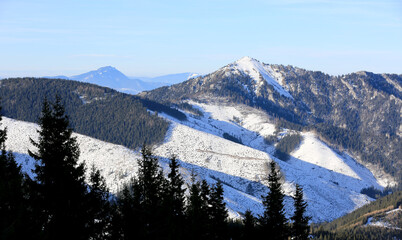 winter scene in low tatra mountains