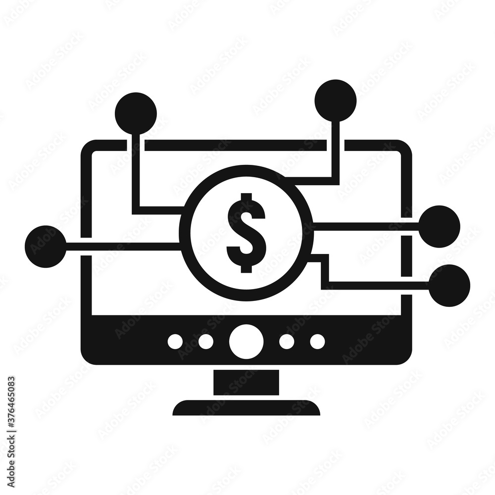Poster crowdfunding computer icon. simple illustration of crowdfunding computer vector icon for web design 