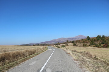 Mountain Rtanj in the distance, Serbia