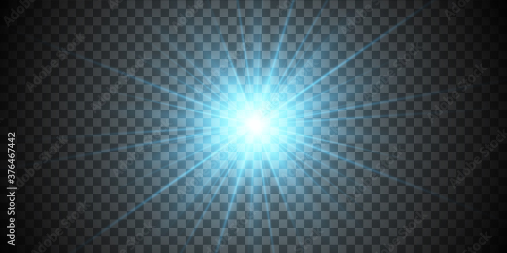 Poster white glowing light explodes on a transparent background. sparkling magical dust particles. bright s