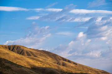 mountain landscape with clouds