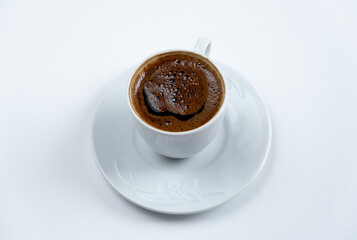 cup of turkish coffee with foam