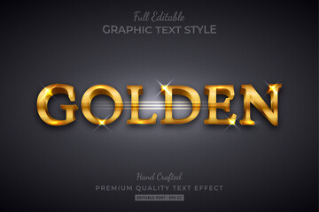 Golden Editable 3D Text Style Effect Premium