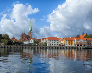 Obraz premium Helsingor Harbour Cityscape