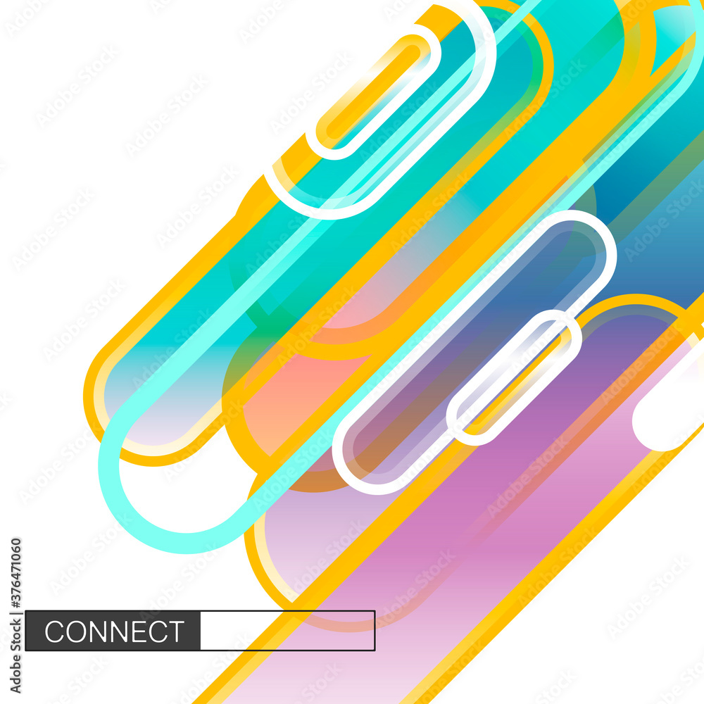 Poster abstract template design background, simple geometric shapes on white, straight lines. connect abstr