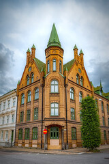 Fototapeta na wymiar Landskrona Corner Building