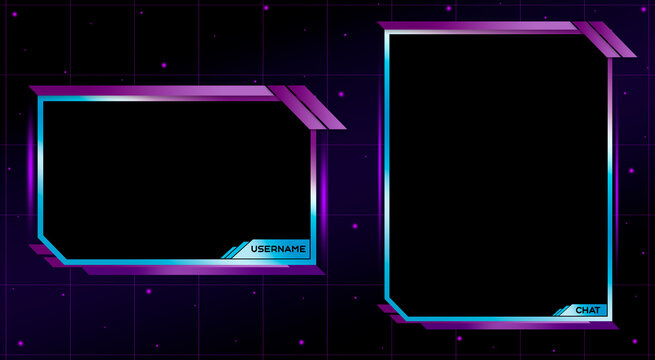 Animated Laser Just Chatting Twitch Overlay With Chat Box and 