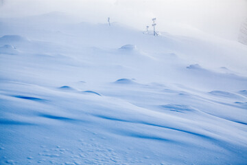 abstract shapes in the snow christmas background