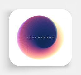 Abstract transparent swirl circle. Design element. Vector illustration with dynamic effect.