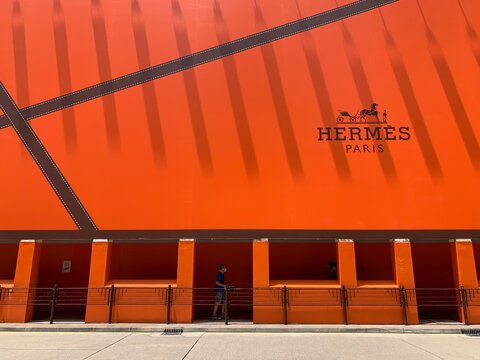 Hong Kong -2020 may 20: Hermes paris under construction on the street of kowloon 