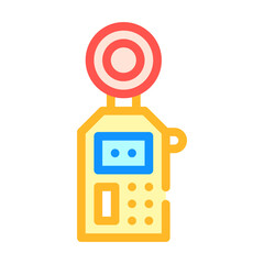 noise meter measuring device color icon vector illustration