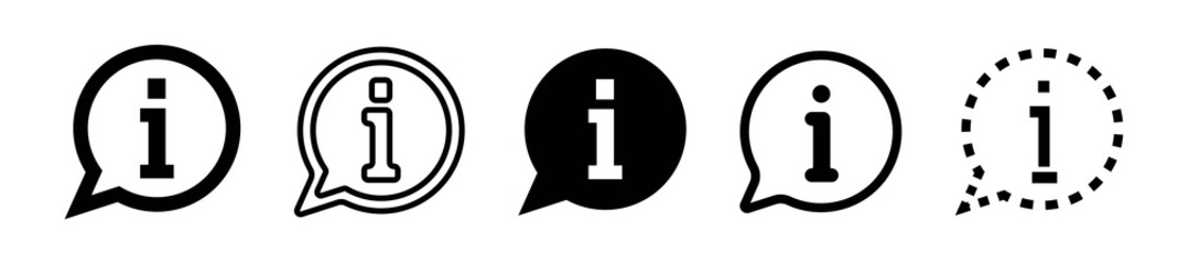 Obraz premium Set of diferent speech bubbles information icons