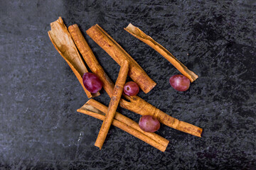 sticks on a black background