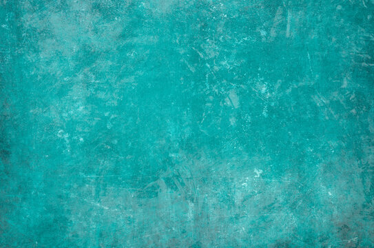 Blue turquoise scraped wall