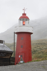 Leuchtturm auf der Passh&ouml;he des Oberalppasses, Uri/Graub&uuml;nden, Schweiz