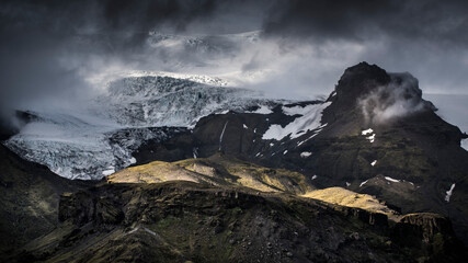 snow covered mountains