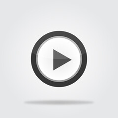 Black simple Play Button. Play Glossy Button Design. Play Glossy icon