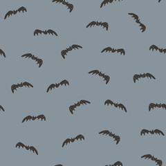 animals bat fly coronavirus epidemic virus hand drawn seamless pattern for kids