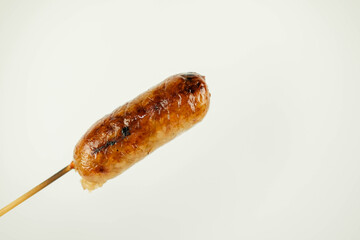 Spicy Thailand food Northeastern Sausage photo on the white background