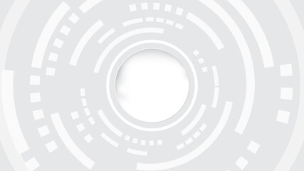 Abstract technology background circle geometry decoration, science and technology digital line white background