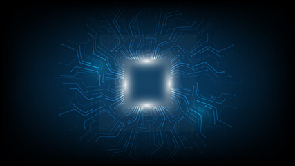 Hi-tech communication concept innovation background, science and technology digital line blue background