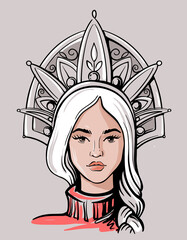 face of beautiful Russian girl avatar