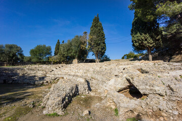 theather, Roman city of Pollentia, Republican era, 123 BC, founded by Quintus Caecilius Metellus, Alcudia, Mallorca, Balearic islands, Spain