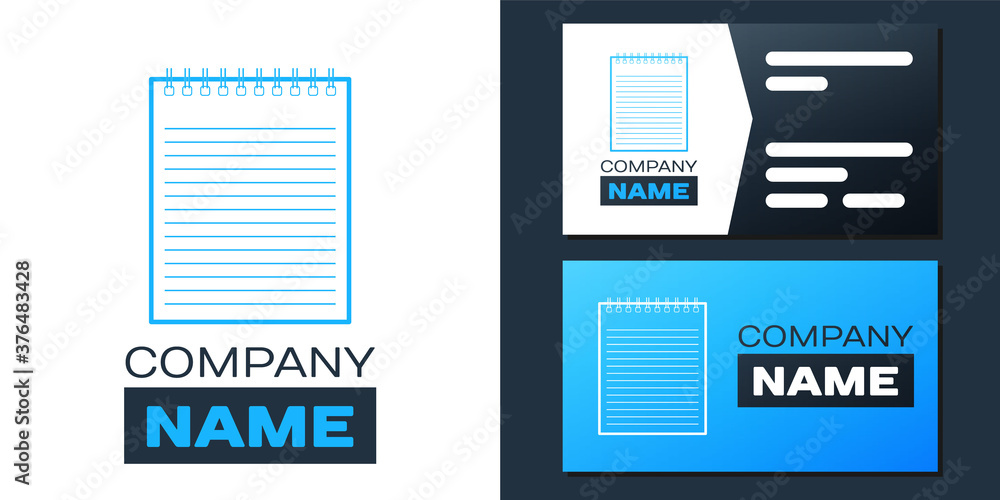 Aufkleber logotype notebook icon isolated on white background. spiral notepad icon. school notebook. writing p