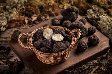 Expensive black truffles gourmet mushrooms © Grafvision