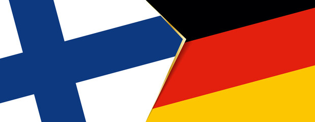 Finland and Germany flags, two vector flags.
