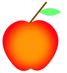 Obraz premium Reddish apple fruit. Healthy food. Vector illustration.