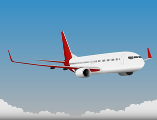 Aircraft with red tails speeding through the air