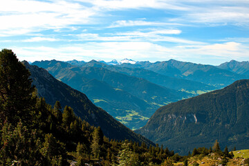Fototapeta premium View from Rofan Mountains in Tyrol, Austria