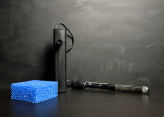 Aquarium filter with aquarium heater for fish tank