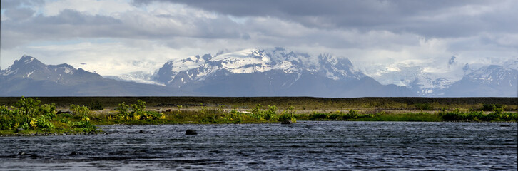 lake and mountains