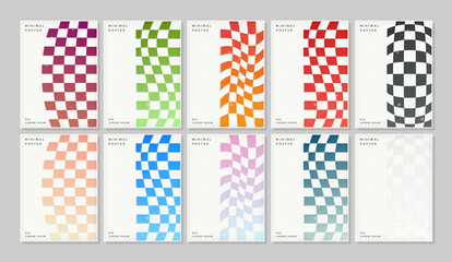 Fototapeta premium Set of abstract minimal covers design. 