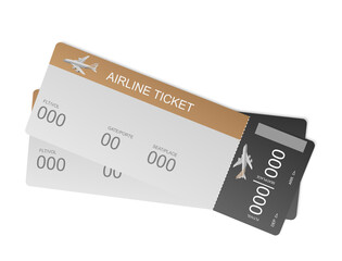 Two plane tickets in beautiful colors