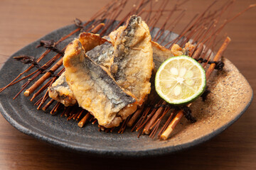 サンマの竜田揚げ