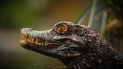 close up of a crocodile head