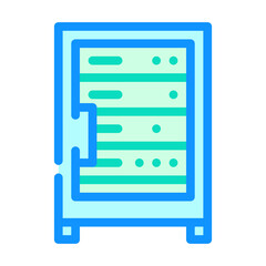 data server technology color icon vector illustration