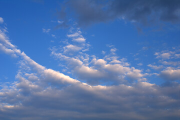 Fototapeta na wymiar blue sky with clouds,cloudscape, beautiful, atmosphere,light, air,atmosphere,fluffy,