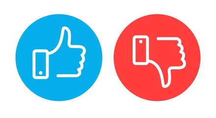 Obraz premium Like and dislike symbols