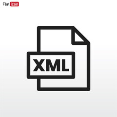 Xml file icon vector . XML sign
