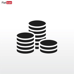 Coins icon vector . Money sogn