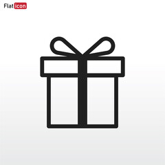 Gift box icon . present sign