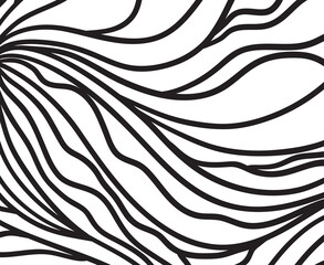 Fototapeta premium Abstract pattern with waves. Wavy background. Black and white illustration