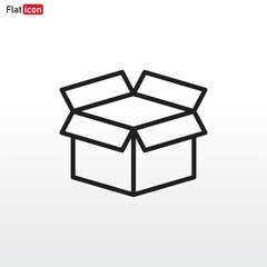 Box icon vector . Cargo sign